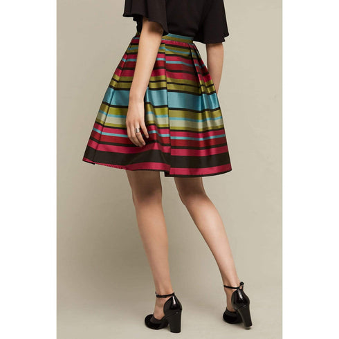 Stripe Taffeta Skirt